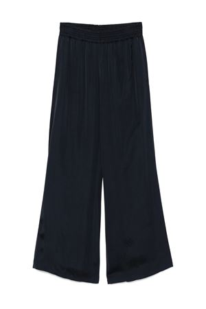 Pantaloni Amelia in raso blu notte FABIANA FILIPPI | PAD265F291D62300005146